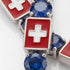 Sapphire Tennis Bracelet with Switzerland Flag no. 15