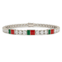 Diamond Tennis Bracelet with Portugal Flag no. 3 image 1