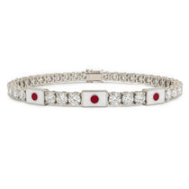 Diamond Tennis Bracelet with Japan Flag no. 3 image 1
