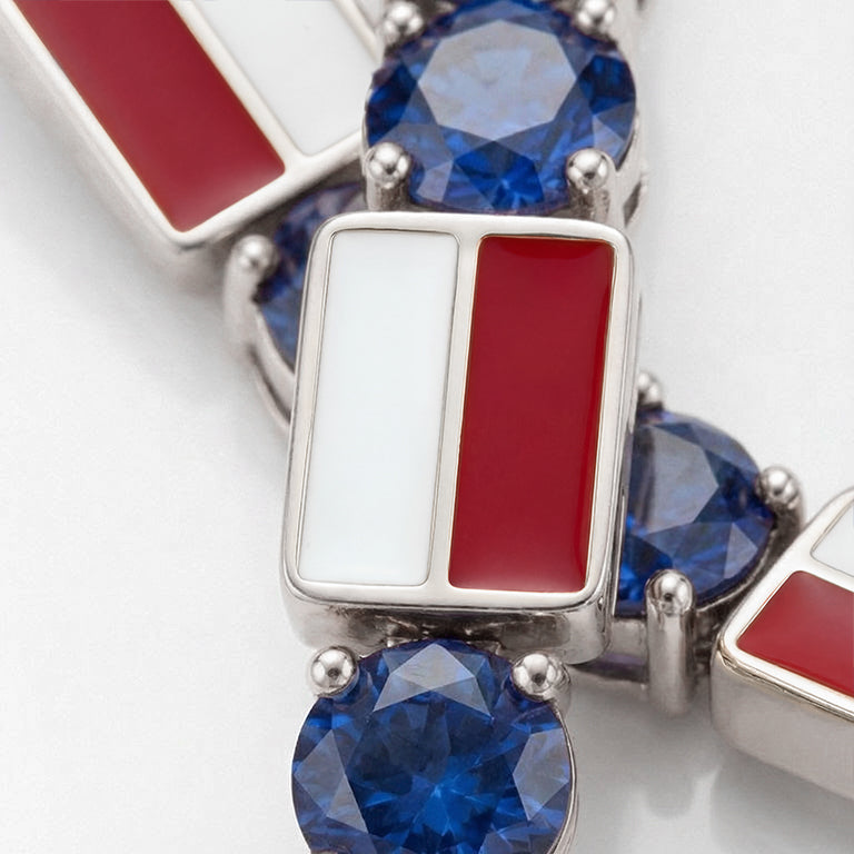 Sapphire Tennis Bracelet with Poland Flag no. 15