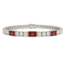 Diamond Tennis Bracelet with Morocco Flag no. 3 image 1