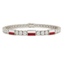 Diamond Tennis Bracelet with Poland Flag no. 3 image 1