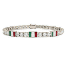 Diamond Tennis Bracelet with Mexico Flag no. 3 image 1