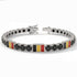 Black Diamond Tennis Bracelet with Belgium Flag no. 9 image 2