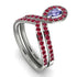 Tanzanite Pear Shape Stacking Bridal Set - Emilia No. 212