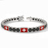 Black Diamond Tennis Bracelet with Switzerland Flag no. 9 image 2