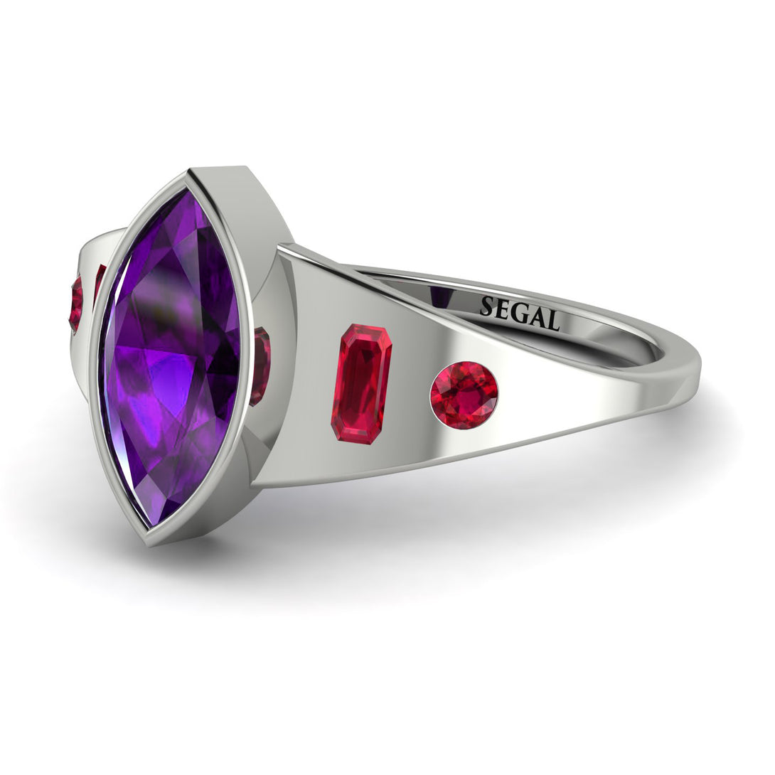 Marquise Bezel Amethyst Ring - Juliana No. 312