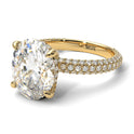 Oval Cut Diamond Classic Pave Engagement Ring - Irene No. 1