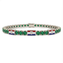Emerald Tennis Bracelet with Croatia Flag no. 6 image 1