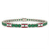 Emerald Tennis Bracelet with Lebanon Flag no. 6