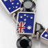 Black Diamond Tennis Bracelet with Australia Flag no. 9