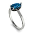 Hidden Halo Pear Blue Topaz Engagement Ring - Mary No. 509 image 2