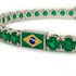 Emerald Tennis Bracelet with Brazil Flag no. 6