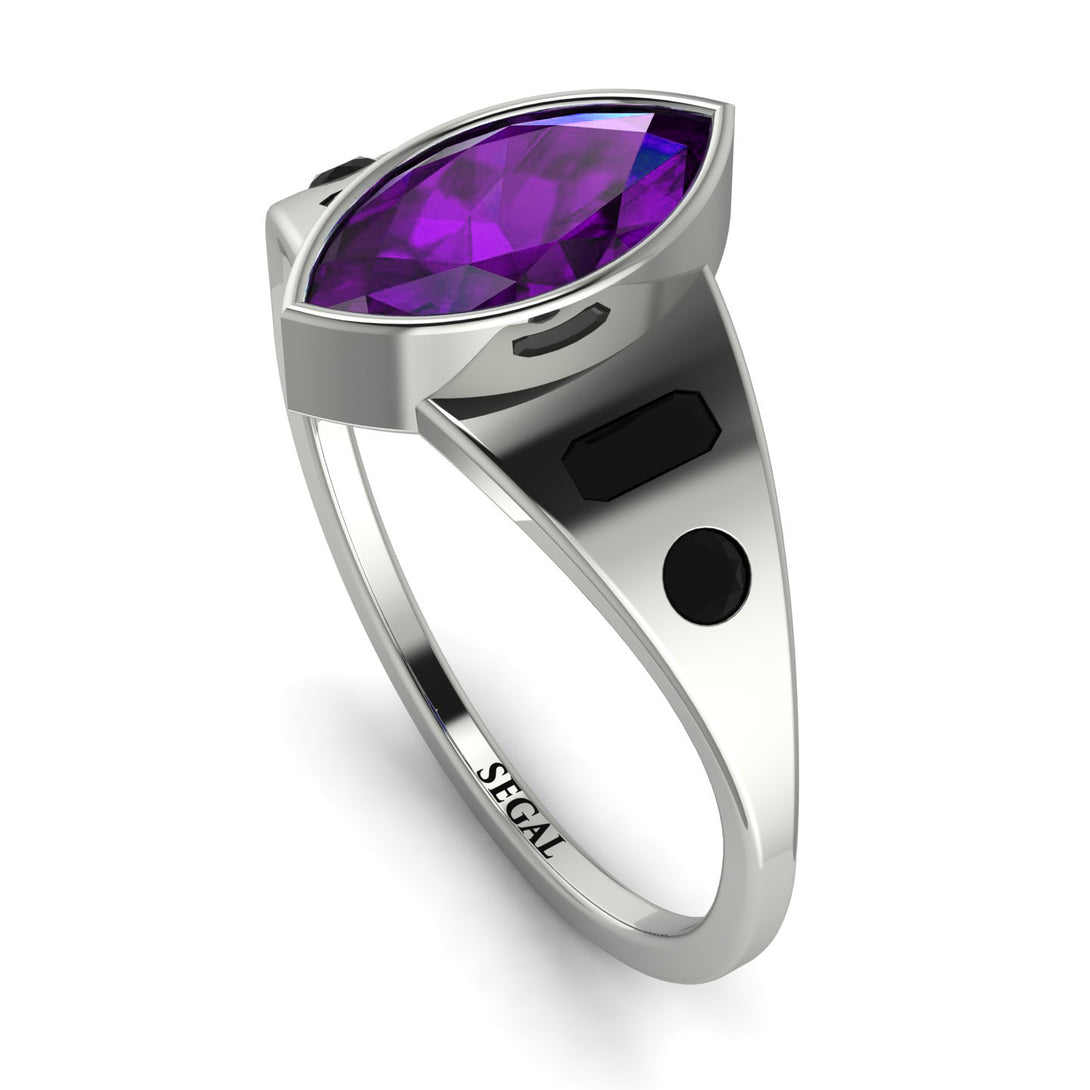 Marquise Bezel Amethyst Ring - Juliana No. 309
