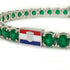 Emerald Tennis Bracelet with Croatia Flag no. 6