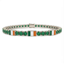Emerald Tennis Bracelet with Ireland Flag no. 6 image 1
