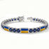 Sapphire Tennis Bracelet with Ukraine Flag no. 15