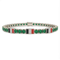 Emerald Tennis Bracelet with Belgium Flag no. 6 image 1