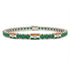 Emerald Tennis Bracelet with India Flag no. 6