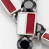 Black Diamond Tennis Bracelet with Poland Flag no. 9