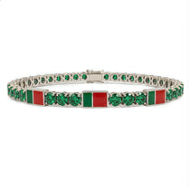 Emerald Tennis Bracelet with Portugal Flag no. 6 image 1