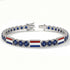 Sapphire Tennis Bracelet with Netherlands Flag no. 15