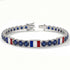 Sapphire Tennis Bracelet with France Flag no. 15 image 2
