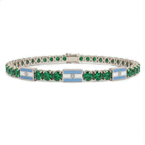 Emerald Tennis Bracelet with Argentina Flag no. 6 image 1