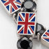 Black Diamond Tennis Bracelet with United Kingdom Flag no. 9