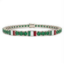 Emerald Tennis Bracelet with Mexico Flag no. 6 image 1