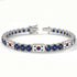 Sapphire Tennis Bracelet with South Korea Flag no. 15