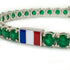 Emerald Tennis Bracelet with France Flag no. 6 image 4