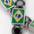 Black Diamond Tennis Bracelet with Brazil Flag no. 9