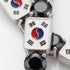 Black Diamond Tennis Bracelet with South Korea Flag no. 9 image 3