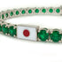 Emerald Tennis Bracelet with Japan Flag no. 6