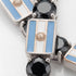 Black Diamond Tennis Bracelet with Argentina Flag no. 9 image 3