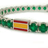 Emerald Tennis Bracelet with Spain Flag no. 6