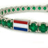 Emerald Tennis Bracelet with Netherlands Flag no. 6 image 4