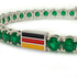 Emerald Tennis Bracelet with Germany Flag no. 6