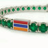 Emerald Tennis Bracelet with Armenia Flag no. 6 image 4