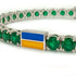 Emerald Tennis Bracelet with Ukraine Flag no. 6