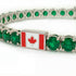 Emerald Tennis Bracelet with Canada Flag no. 6