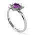 Lotus Flower Solitaire Amethyst Ring- Lotus no. 303