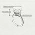 Hidden Diamond Double Cat Claw Prongs Citrine Ring - Hazel No. 605 image 4