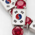 Ruby Tennis Bracelet with South Korea Flag no. 12