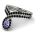 Tanzanite Pear Shape Stacking Bridal Set - Emilia No. 209