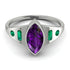 Marquise Bezel Amethyst Ring - Juliana No. 306