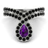 Amethyst Pear Shape Stacking Bridal Set - Emilia No. 309 image 5