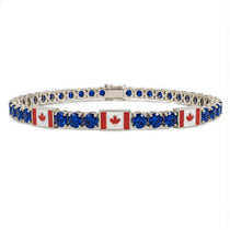 Sapphire Tennis Bracelet with Canada Flag no. 15 image 1