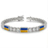 Diamond Tennis Bracelet with Ukraine Flag no. 3